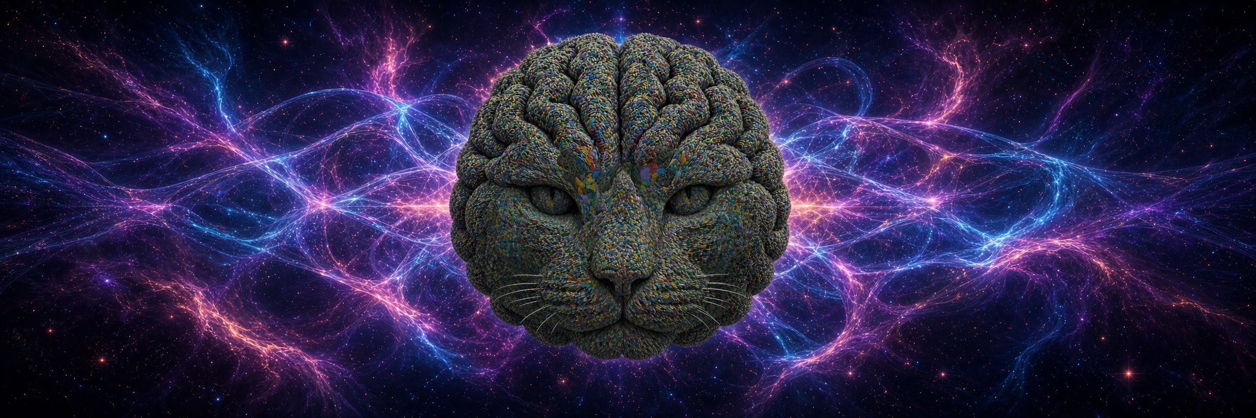 CAT BRAIN cosmic banner